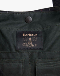 Barbour Heritage Field Waxed Tote Bag - Sage / Classic