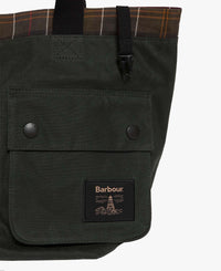 Barbour Heritage Field Waxed Carry All Tote Bag - Sage / Classic