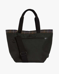 Barbour Heritage Field Waxed Carry All Tote Bag - Sage / Classic