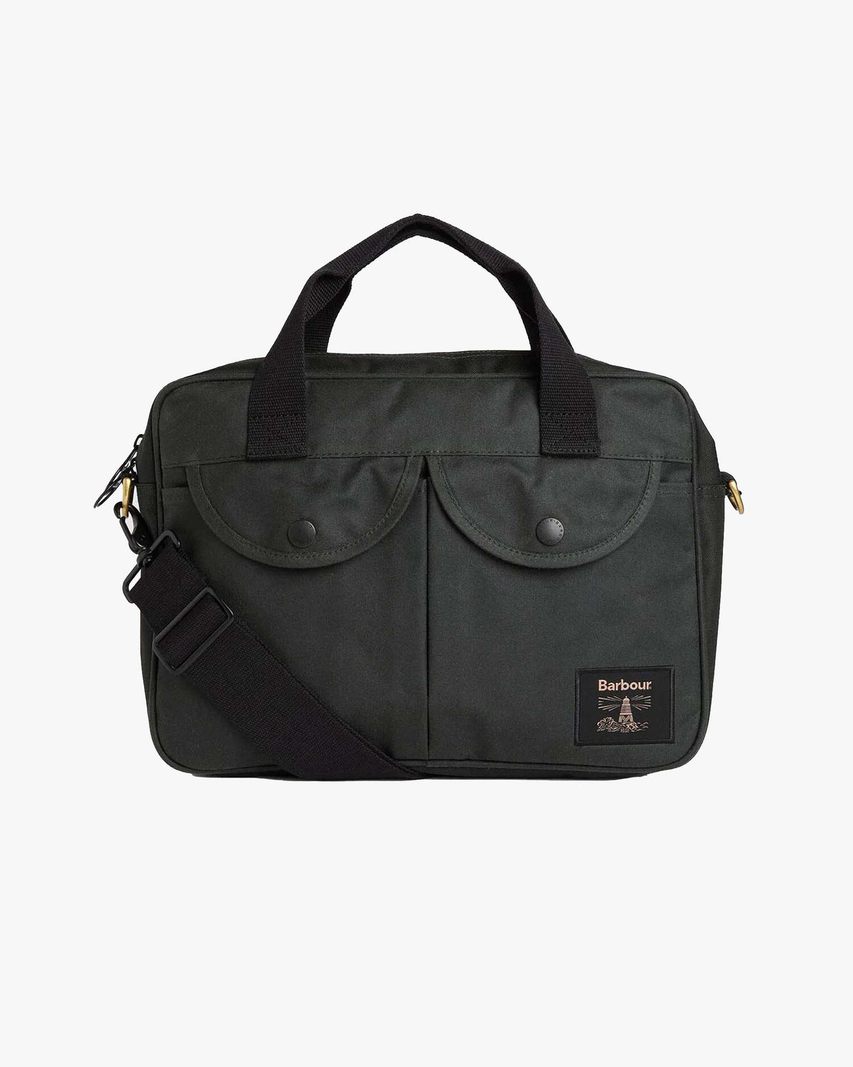 Barbour Heritage Field Waxed Laptop Bag - Sage