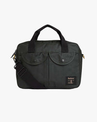 Barbour Heritage Field Waxed Laptop Bag - Sage