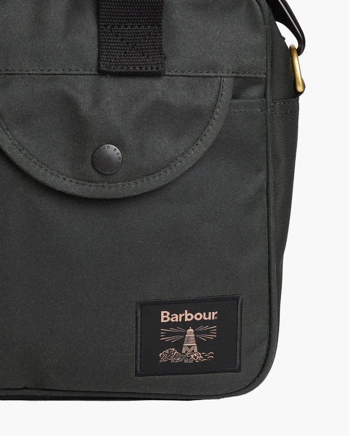 Barbour Heritage Field Waxed Laptop Bag - Sage