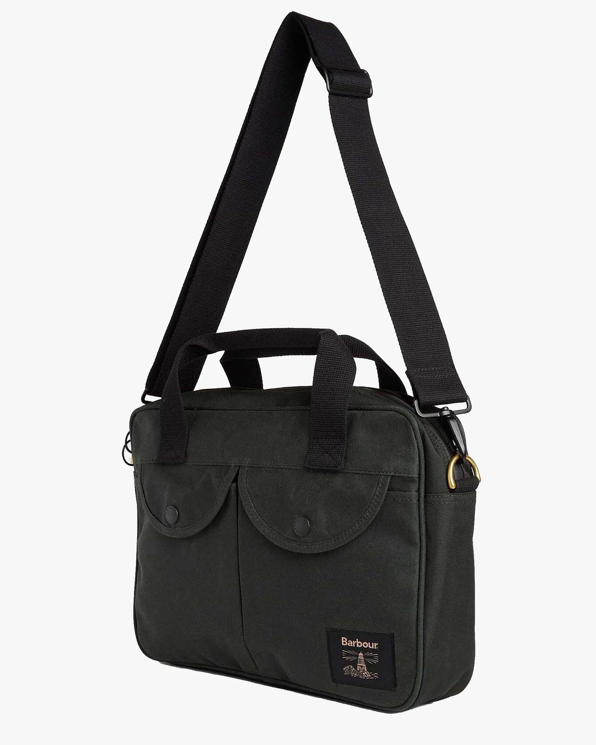 Barbour Heritage Field Waxed Laptop Bag - Sage