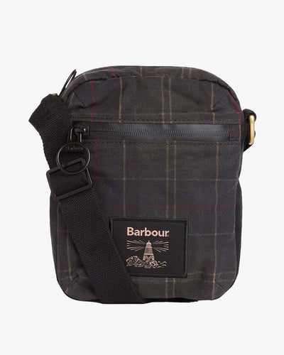 Barbour Heritage Field Waxed Crossbody Bag - Dark Classic Tartan