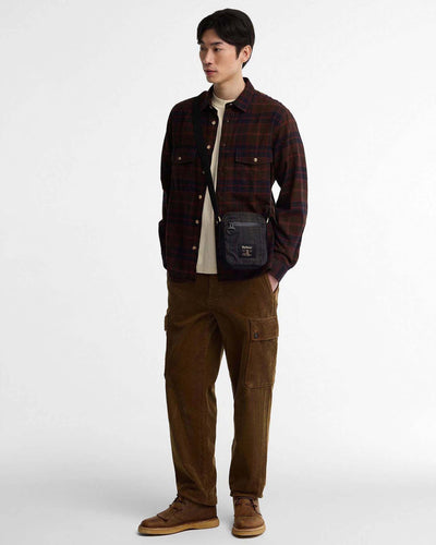 Barbour Heritage Field Waxed Crossbody Bag - Dark Classic Tartan