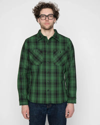 Unbranded UBS430 14oz Ultra Heavyweight Flannel Work Shirt - Green | The Unbranded Brand Shirts | JEANSTORE