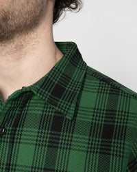 Unbranded UBS430 14oz Ultra Heavyweight Flannel Work Shirt - Green | The Unbranded Brand Shirts | JEANSTORE