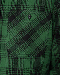 Unbranded UBS430 14oz Ultra Heavyweight Flannel Work Shirt - Green | The Unbranded Brand Shirts | JEANSTORE