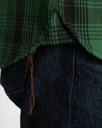 Unbranded UBS430 14oz Ultra Heavyweight Flannel Work Shirt - Green | The Unbranded Brand Shirts | JEANSTORE