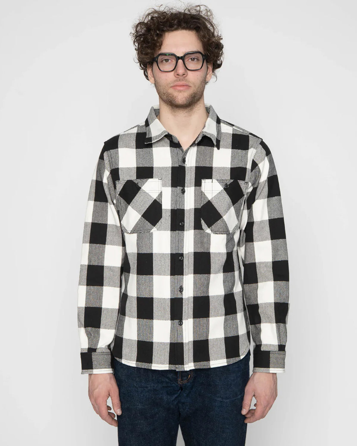 Unbranded UBS431 13oz Ultra Heavyweight Flannel Work Shirt - Ecru