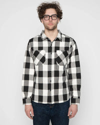 Unbranded UBS431 13oz Ultra Heavyweight Flannel Work Shirt - Ecru