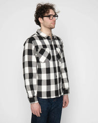 Unbranded UBS431 13oz Ultra Heavyweight Flannel Work Shirt - Ecru