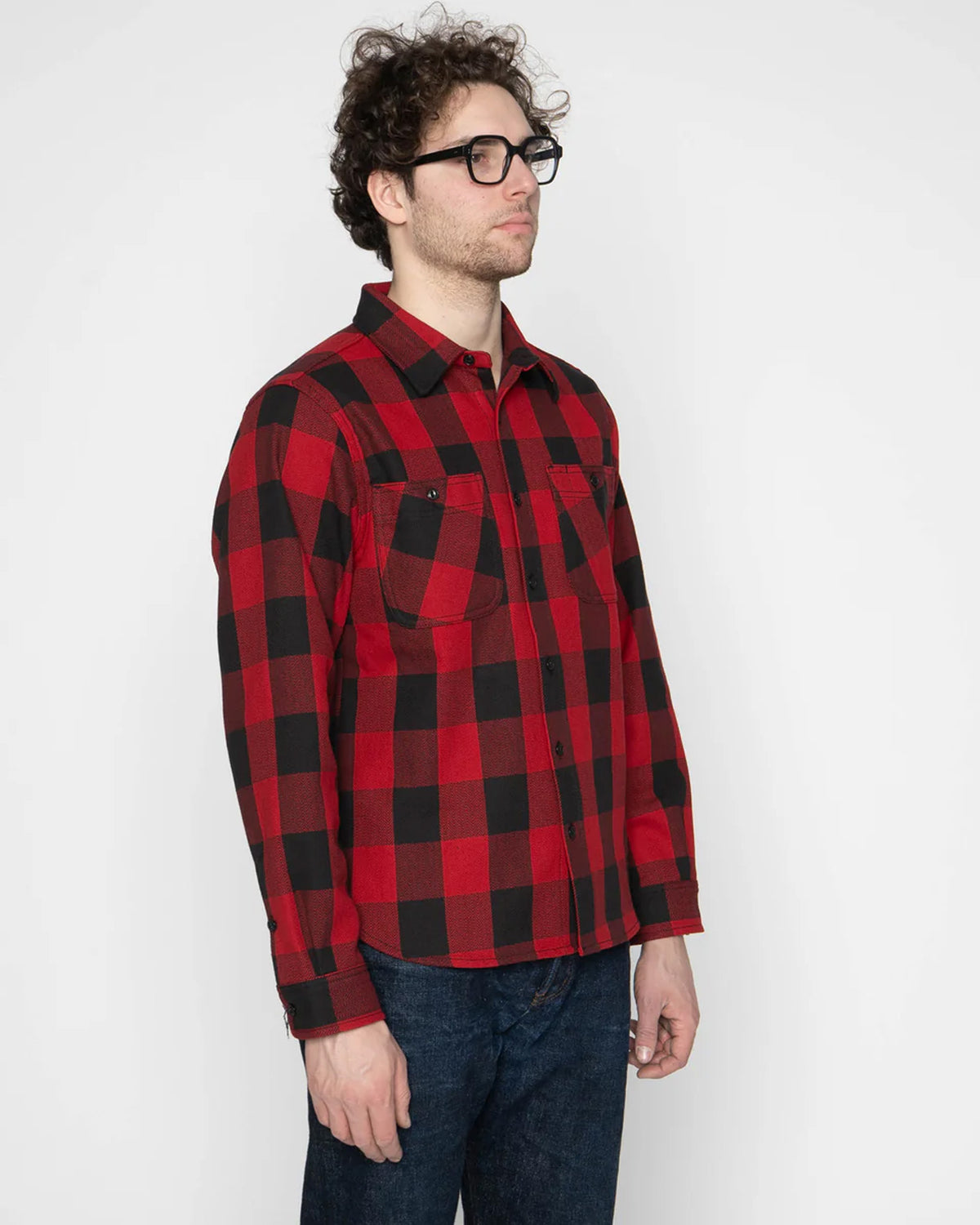 Unbranded UBS432 14oz Ultra Heavyweight Flannel Work Shirt - Red