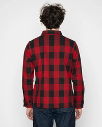 Unbranded UBS432 14oz Ultra Heavyweight Flannel Work Shirt - Red
