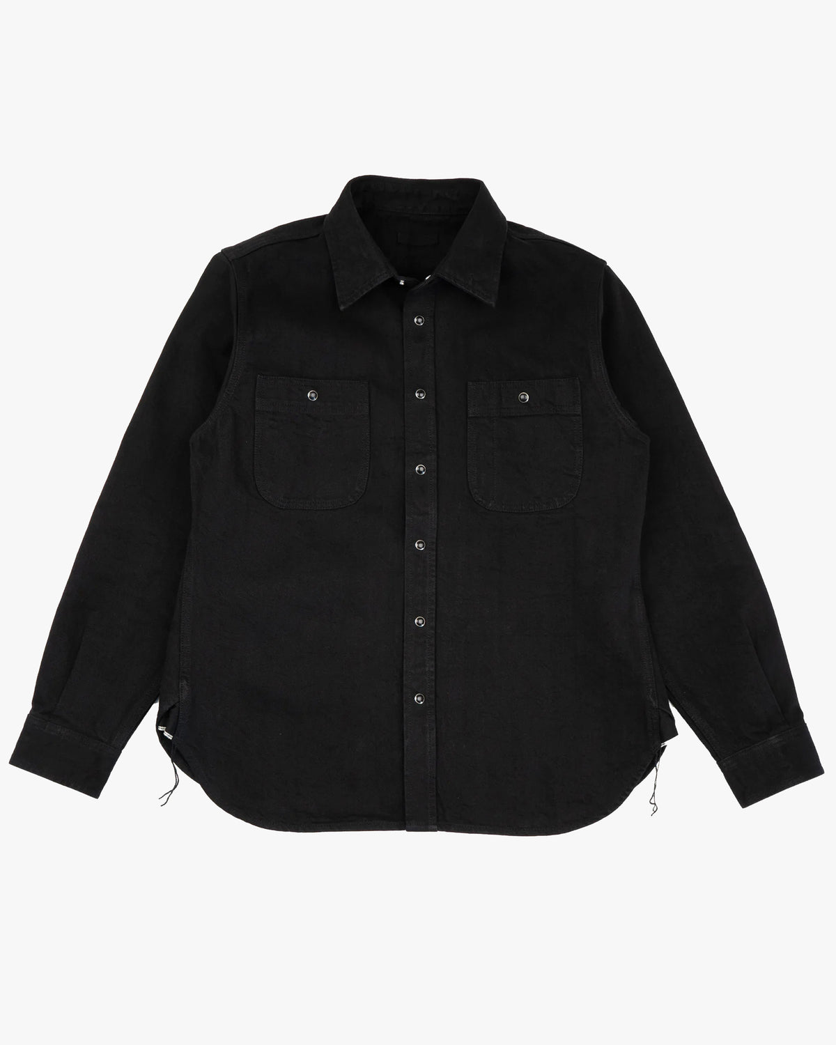Unbranded UBS433 12oz Selvedge Work Shirt - Solid Black | The Unbranded Brand Shirts | JEANSTORE