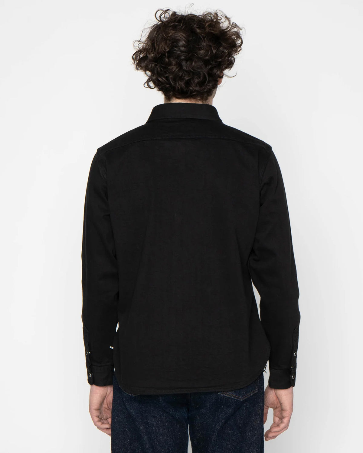 Unbranded UBS433 12oz Selvedge Work Shirt - Solid Black | The Unbranded Brand Shirts | JEANSTORE
