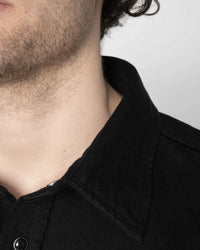 Unbranded UBS433 12oz Selvedge Work Shirt - Solid Black | The Unbranded Brand Shirts | JEANSTORE