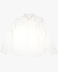 Unbranded UBS434 9oz Selvedge Oxford Work Shirt - White | The Unbranded Brand Shirts | JEANSTORE