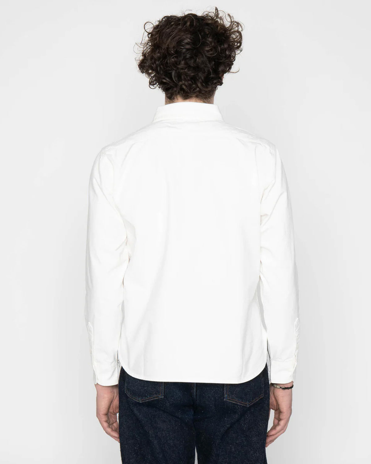 Unbranded UBS434 9oz Selvedge Oxford Work Shirt - White | The Unbranded Brand Shirts | JEANSTORE