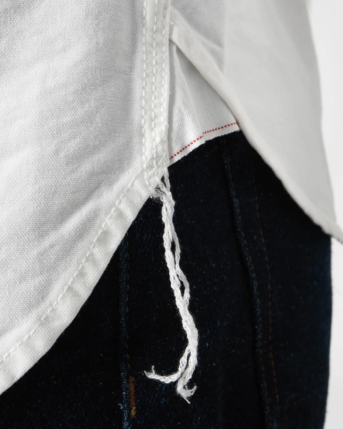 Unbranded UBS434 9oz Selvedge Oxford Work Shirt - White | The Unbranded Brand Shirts | JEANSTORE