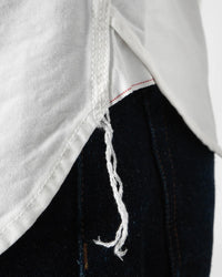 Unbranded UBS434 9oz Selvedge Oxford Work Shirt - White | The Unbranded Brand Shirts | JEANSTORE