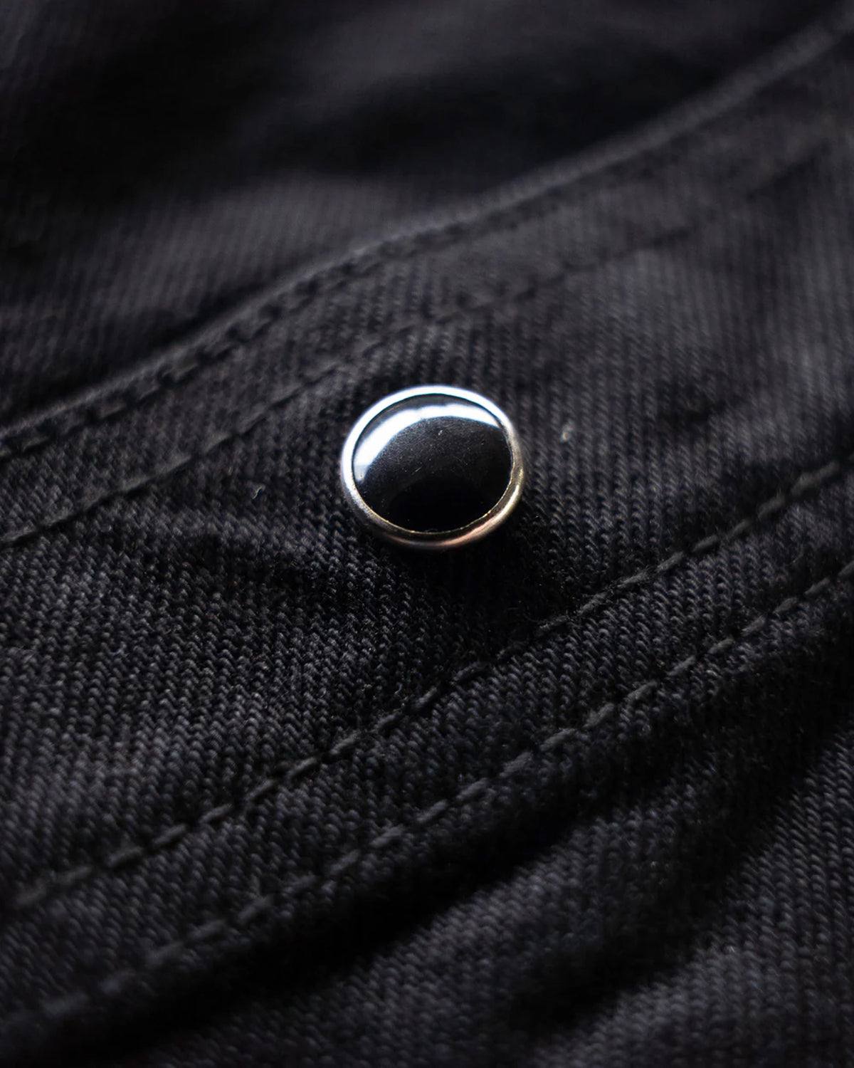Unbranded UBS433 12oz Selvedge Work Shirt - Solid Black | The Unbranded Brand Shirts | JEANSTORE