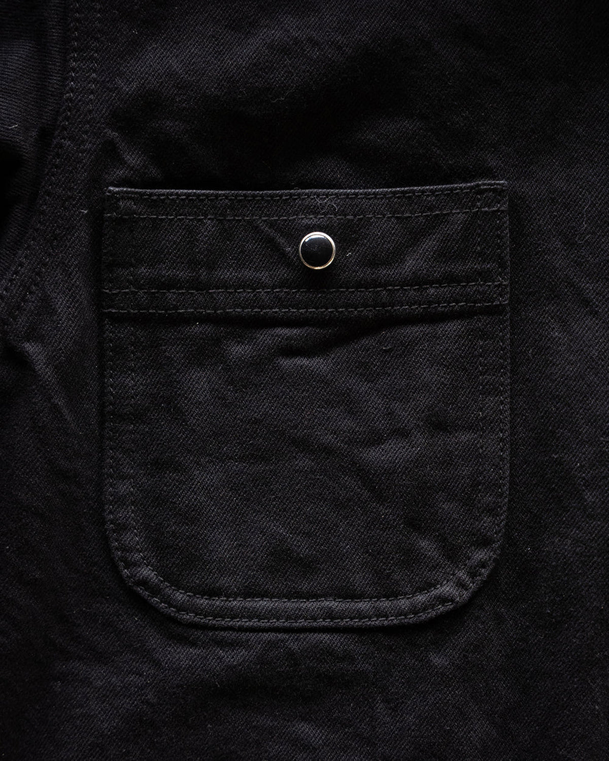 Unbranded UBS433 12oz Selvedge Work Shirt - Solid Black | The Unbranded Brand Shirts | JEANSTORE