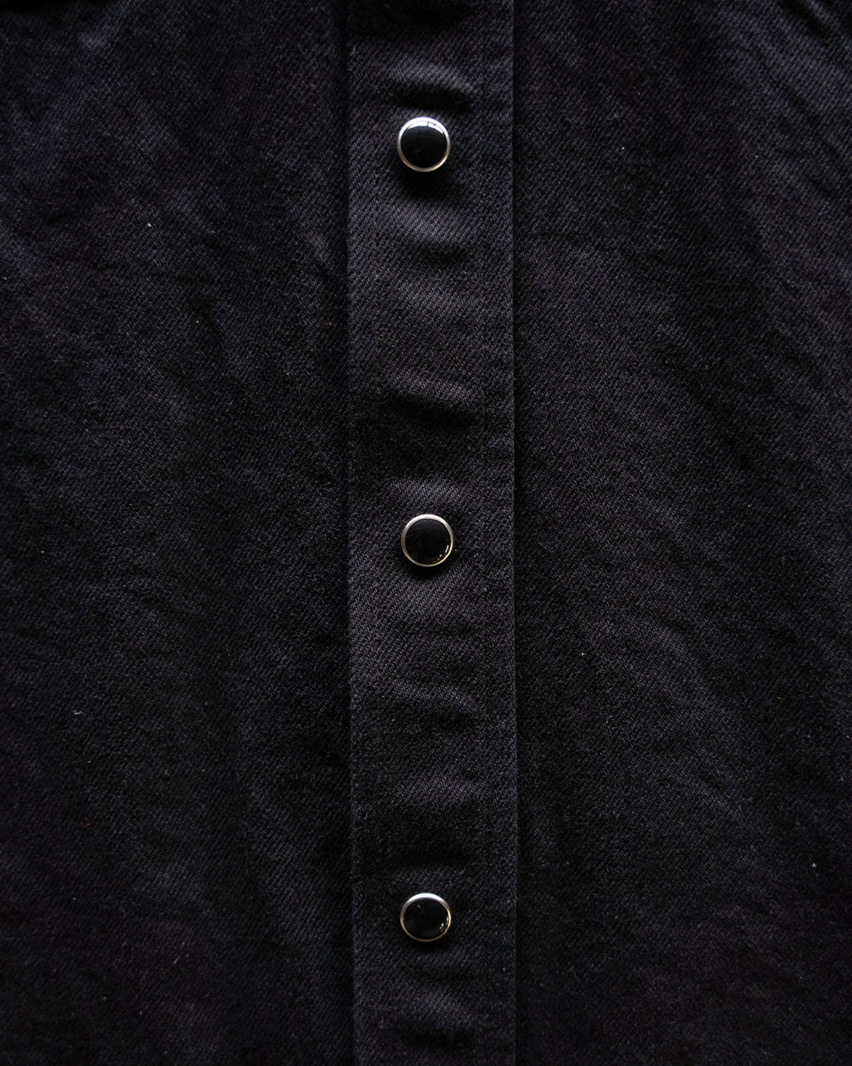 Unbranded UBS433 12oz Selvedge Work Shirt - Solid Black | The Unbranded Brand Shirts | JEANSTORE
