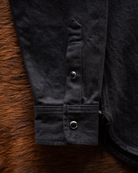 Unbranded UBS433 12oz Selvedge Work Shirt - Solid Black | The Unbranded Brand Shirts | JEANSTORE