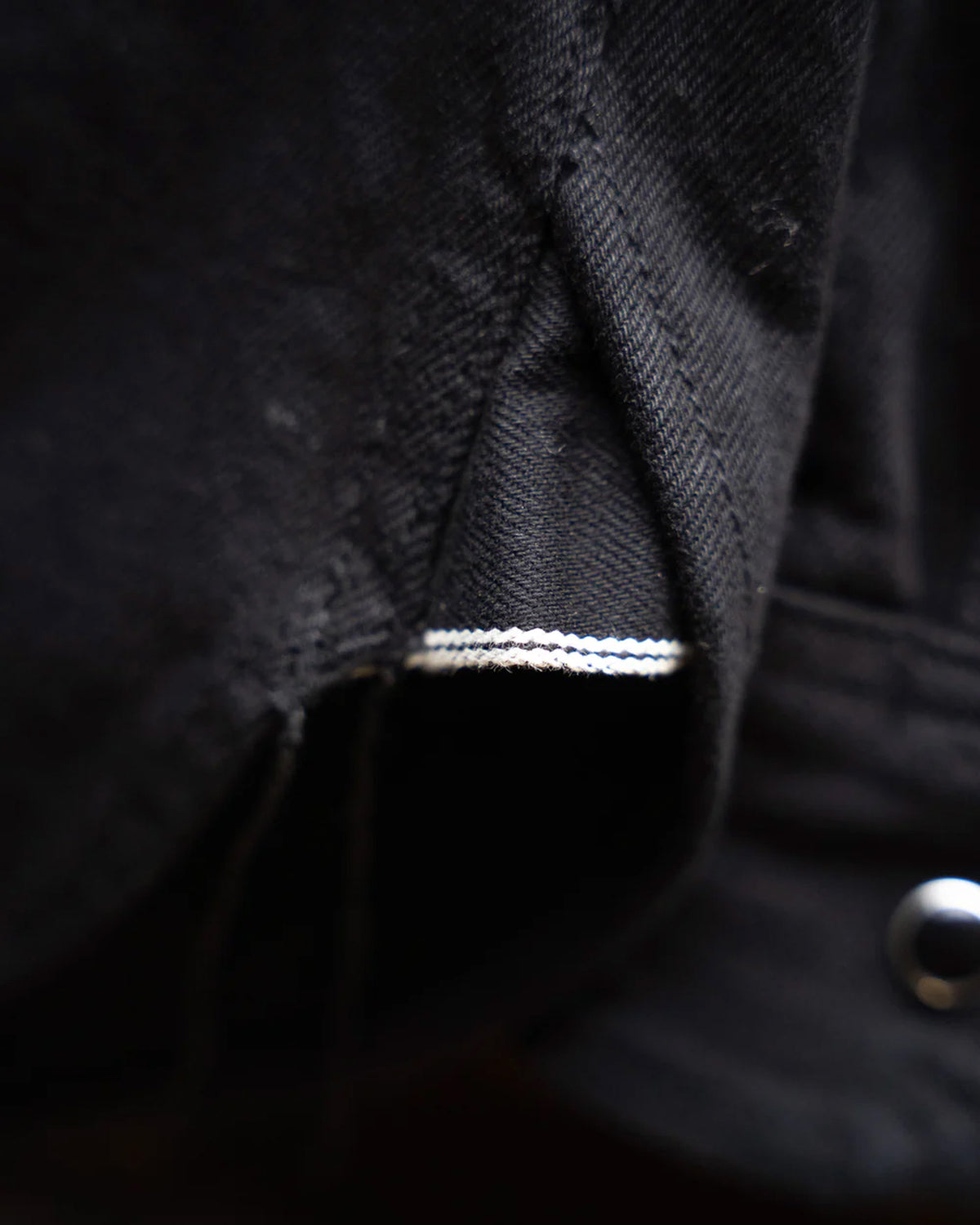 Unbranded UBS433 12oz Selvedge Work Shirt - Solid Black | The Unbranded Brand Shirts | JEANSTORE
