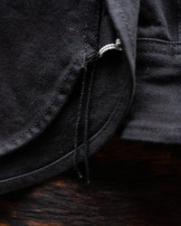 Unbranded UBS433 12oz Selvedge Work Shirt - Solid Black | The Unbranded Brand Shirts | JEANSTORE