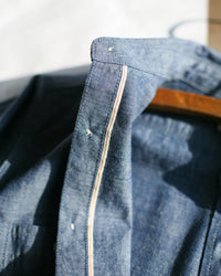 Unbranded UBS435 8.2oz Selvedge Chambray Work Shirt - Blue
