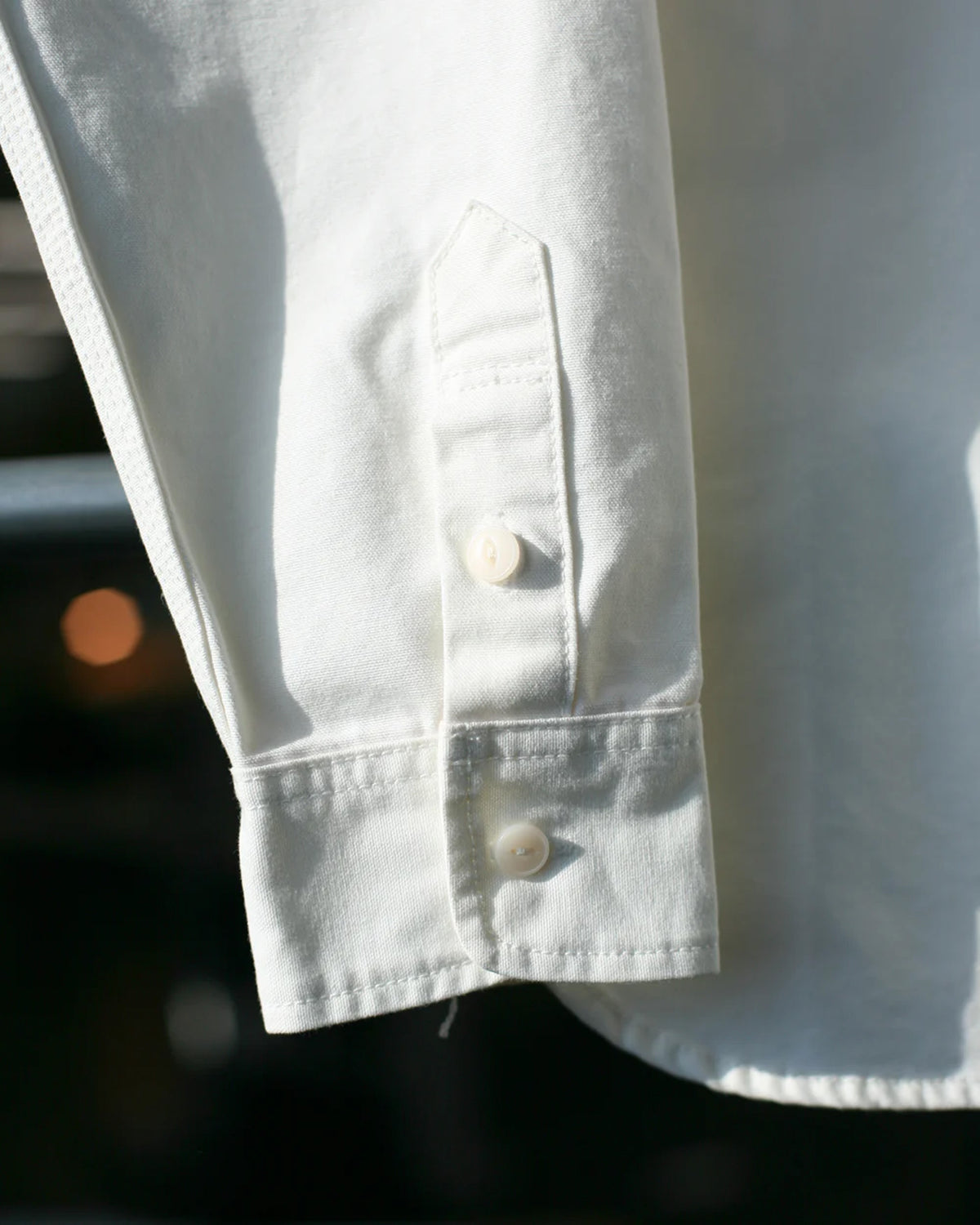 Unbranded UBS434 9oz Selvedge Oxford Work Shirt - White | The Unbranded Brand Shirts | JEANSTORE
