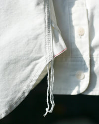 Unbranded UBS434 9oz Selvedge Oxford Work Shirt - White | The Unbranded Brand Shirts | JEANSTORE