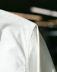 Unbranded UBS434 9oz Selvedge Oxford Work Shirt - White | The Unbranded Brand Shirts | JEANSTORE