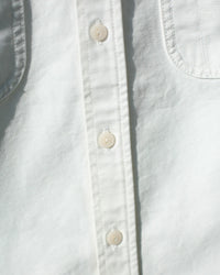 Unbranded UBS434 9oz Selvedge Oxford Work Shirt - White | The Unbranded Brand Shirts | JEANSTORE