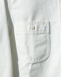 Unbranded UBS434 9oz Selvedge Oxford Work Shirt - White | The Unbranded Brand Shirts | JEANSTORE