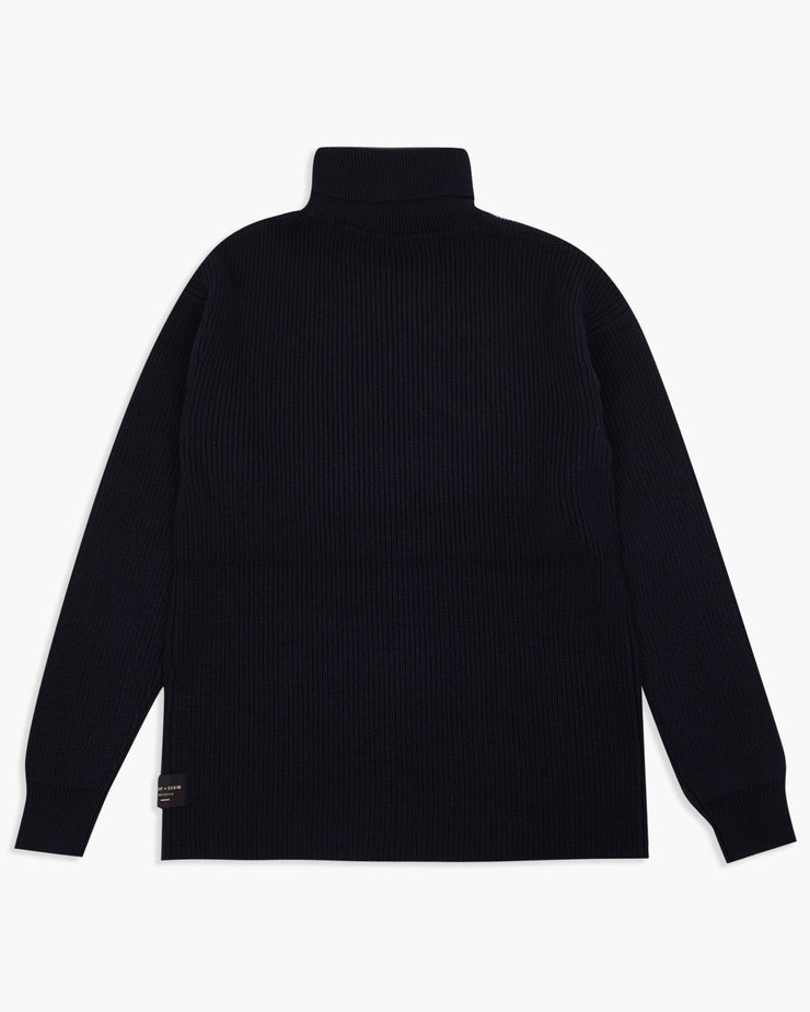 Replay Sartoriale Turtleneck Knitted Sweater - Blue Black