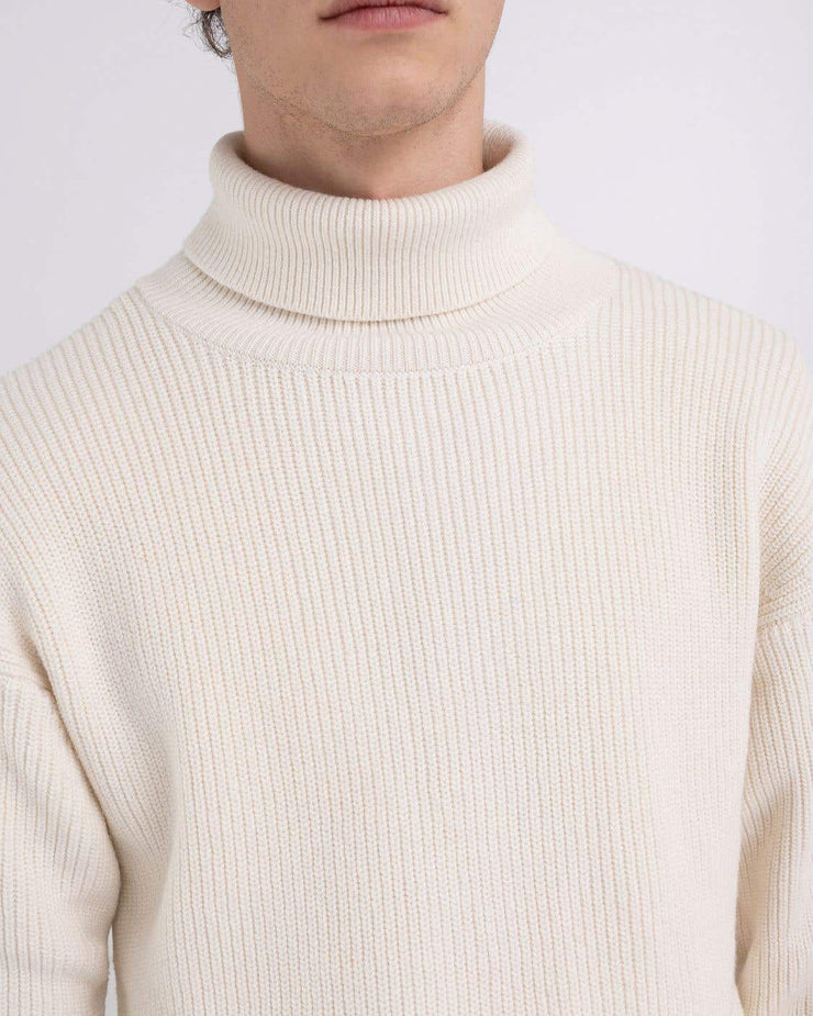 Replay Sartoriale Turtleneck Knitted Sweater - Butter White