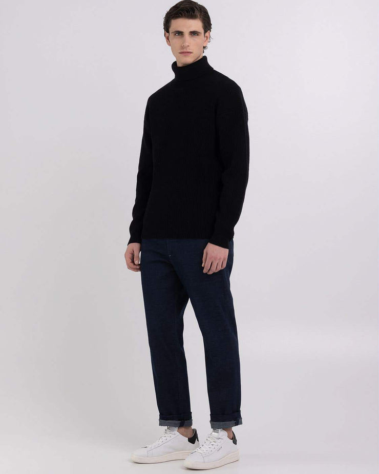 Replay Sartoriale Turtleneck Knitted Sweater - Black