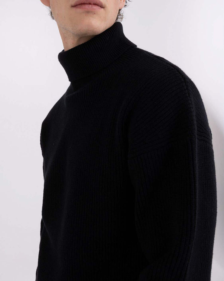 Replay Sartoriale Turtleneck Knitted Sweater - Black