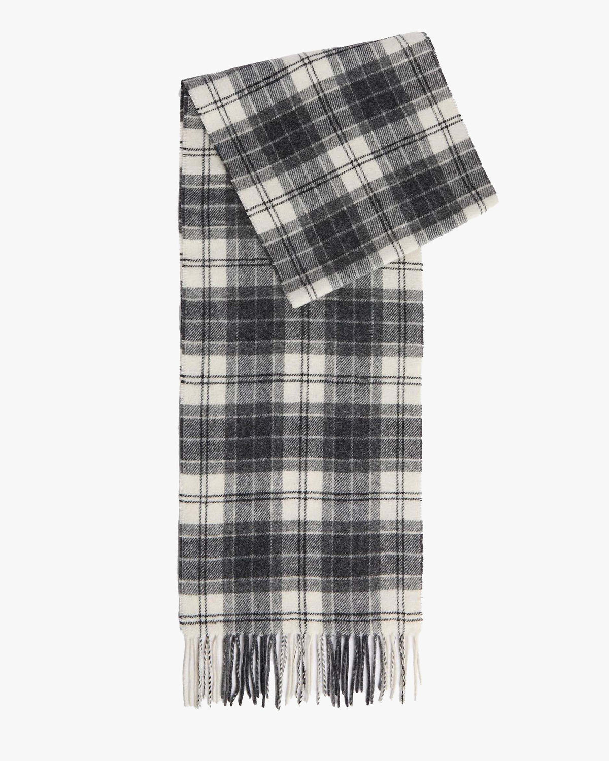 Barbour Heritage Tartan Lambswool Scarf - Monochrome Tartan