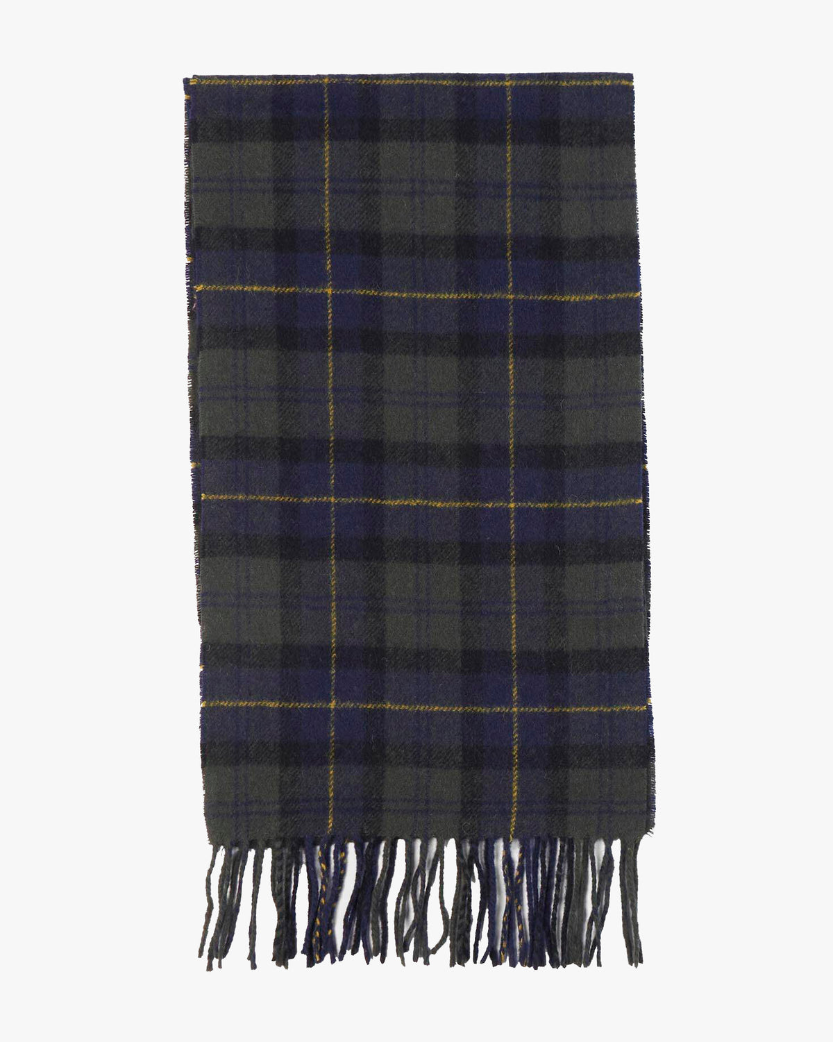 Barbour Heritage Tartan Lambswool Scarf - Olive Night Tartan