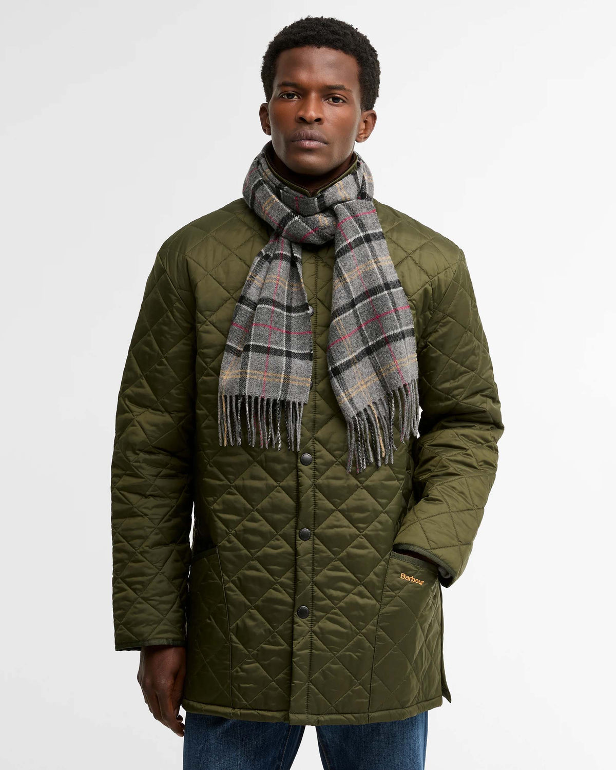 Barbour Heritage Tartan Lambswool Scarf - Modern | Barbour Scarves | Jeanstore