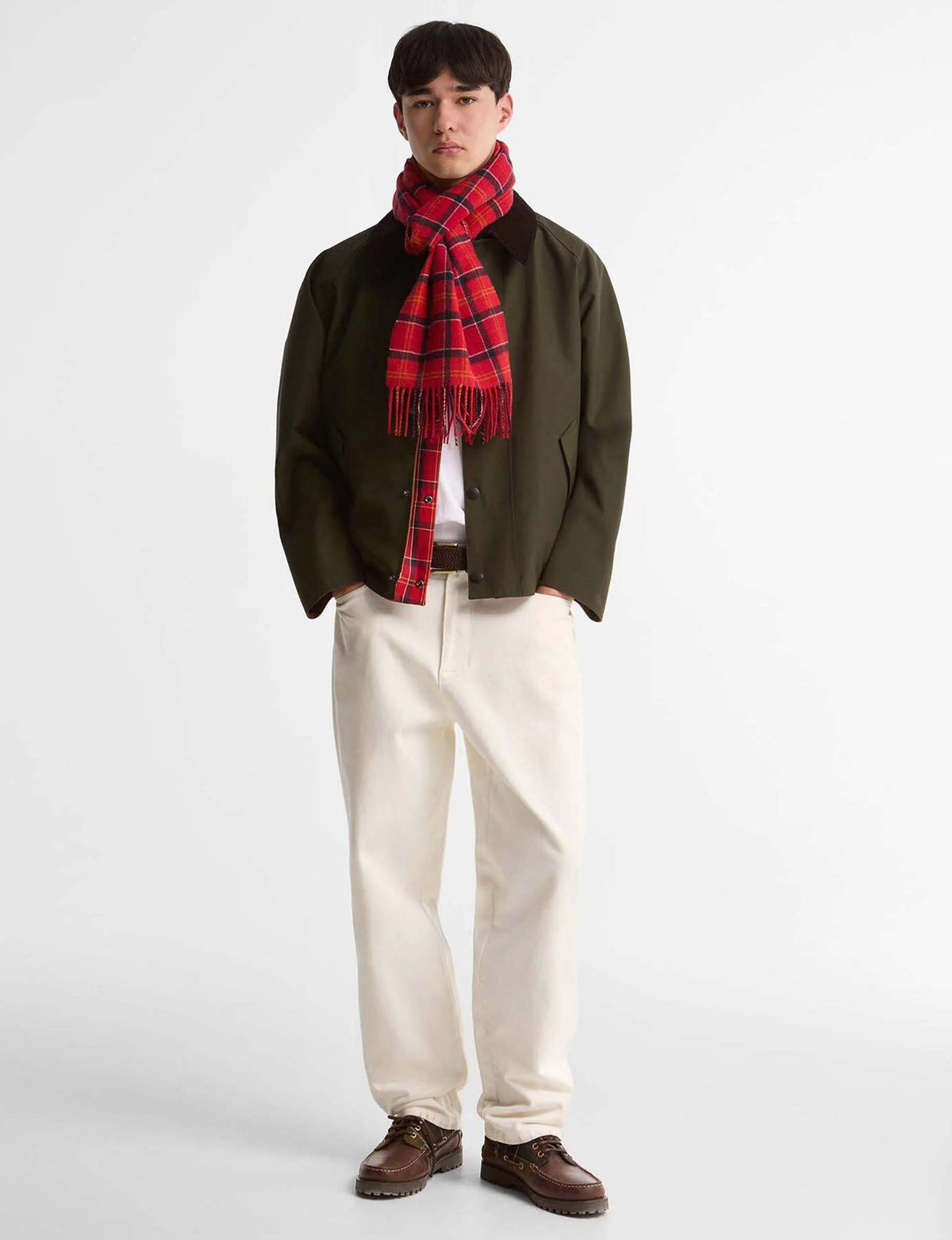 Barbour Heritage Tartan Lambswool Scarf - Cardinal Tartan