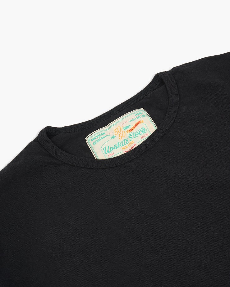 Upstate Stock 50/50 Upcycled Cotton Classic Tee - Piece Dyed Black | Upstate Stock T Shirts | JEANSTORE