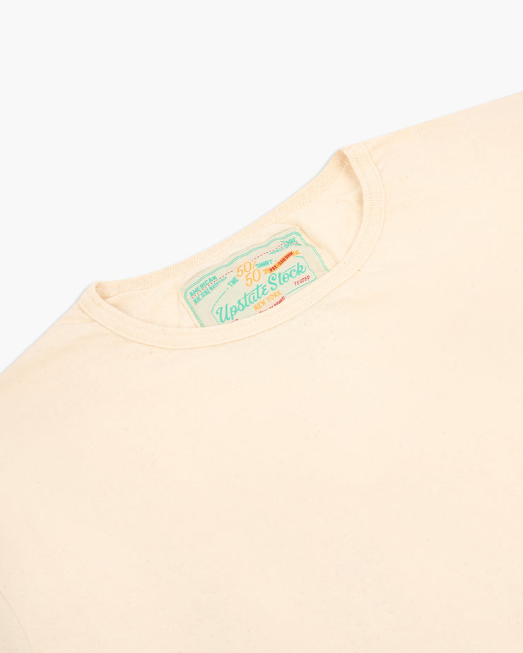 Upstate Stock 50/50 Upcycled Cotton Classic Tee - Natural Scour | Upstate Stock T Shirts | JEANSTORE