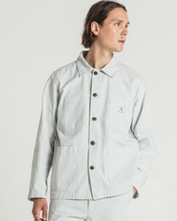 Le Mont St Michel Vins Striped Work Jacket - Blue | Le Mont St Michel Jackets & Coats | JEANSTORE