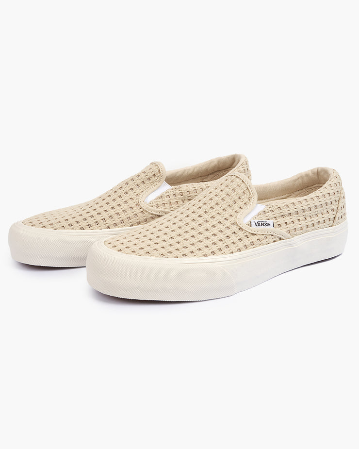 Beige slip on clearance vans