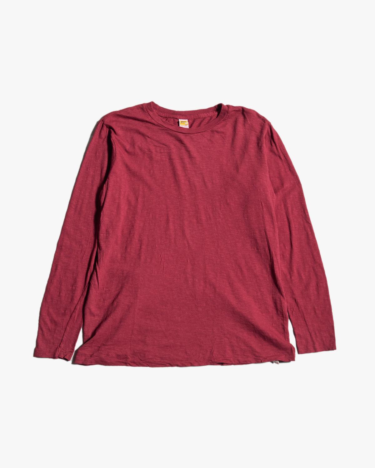 Velva Sheen Rolled L/S Regular Tee - Burgundy